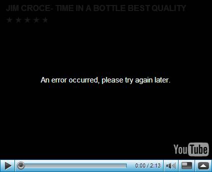 YouTube error