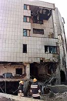 Damaged embassy